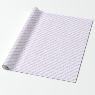 Papier Cadeau Meilleure maman Lilac sur papier d'emballage blanc
