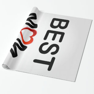 Papier Cadeau Meilleure maman   Personnalisé pour ma mère