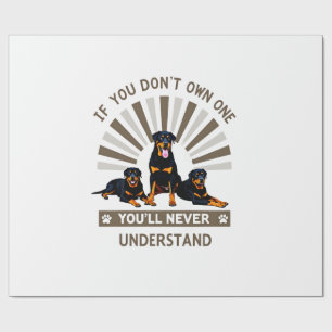 Papier Cadeau Meilleure œuvre d'art Rottweiler pour hommes femme
