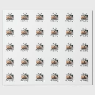 Papier Cadeau Meilleurs parents Papa chat photo papa maman simpl