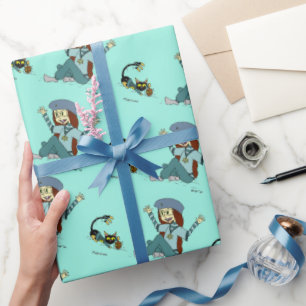 Papier Cadeau Mel the Cat and Maizy Hanoukka Wrapping Paper