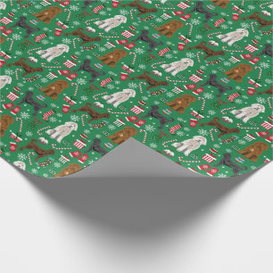Papier Cadeau Mélange de manteaux Chien de labradoodle Noël