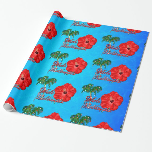 Papier Cadeau Mele Kalikimaka (Déroulé)