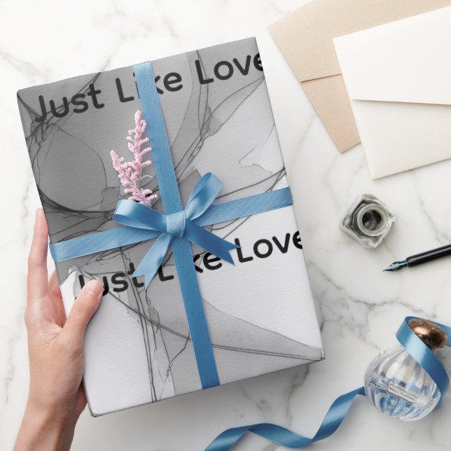 Papier cadeau MemoryUs – modèle Just Like Love (Cadeaux)