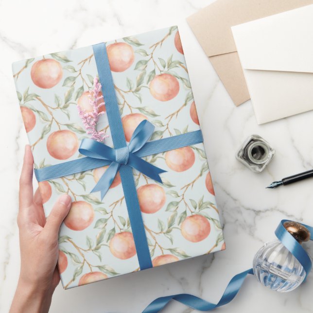 Papier Cadeau Menthe Pêche Pamplemousse Anniversaire (Cadeaux)