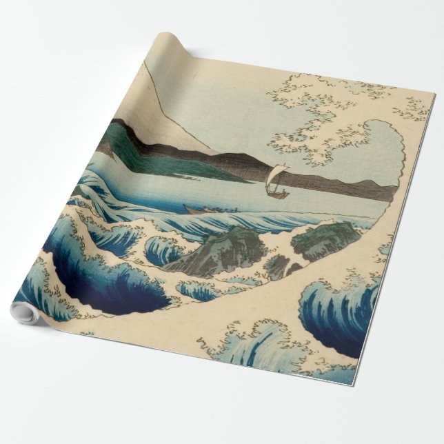 Papier Cadeau Mer japonaise de Satta Hiroshige Art (Déroulé)