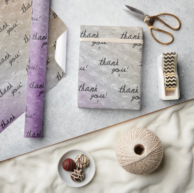 Papier Cadeau Merci de revendeur d'enveloppes de bulles de saphi (Artisanat)