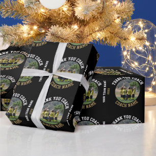 Papier Cadeau Merci Équipe de coach Nom Photo