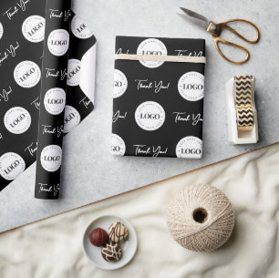 Papier Cadeau Merci minimaliste du logo personnalisé de l'entrep