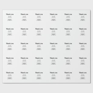 Papier Cadeau merci nom de l'entreprise du site social emails