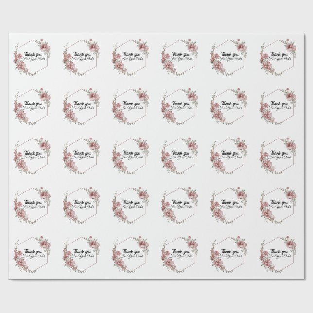 Papier Cadeau Merci pour votre commande (Plat)