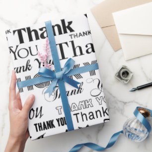 Papier Cadeau Merci (sur fond blanc)