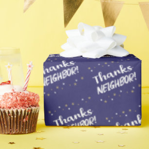 Papier Cadeau Merci Voisin ! avec Stars