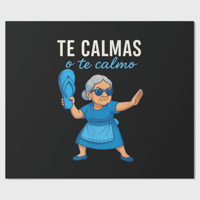 Papier Cadeau Mère espagnole mexicaine drôle (Plat)