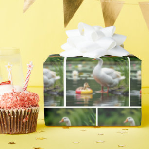 Papier Cadeau Mère Oie Avec Bébé Gosling