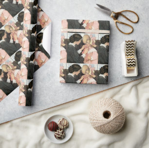 Papier Cadeau Mère vintage et enfant par Jessie Willcox Smith