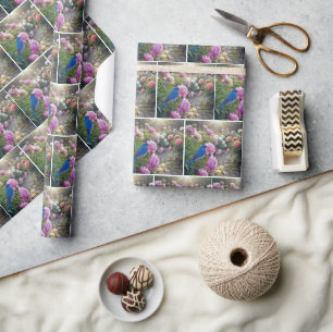 Papier Cadeau Merlebleu sur une pivoine rose