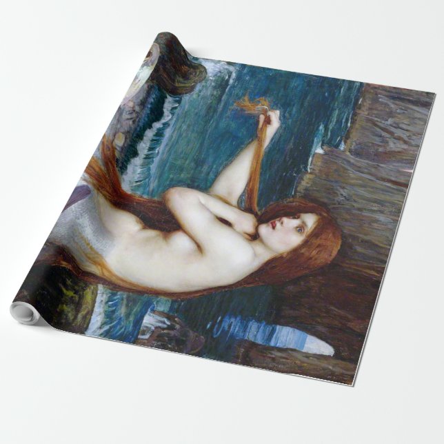 Papier Cadeau Mermaid, John William Waterhouse (Déroulé)