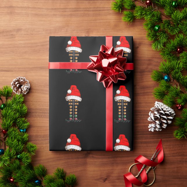 Papier Cadeau Merry Christmas Drag Racing Christmas Tree  (Cadeau de vacances)