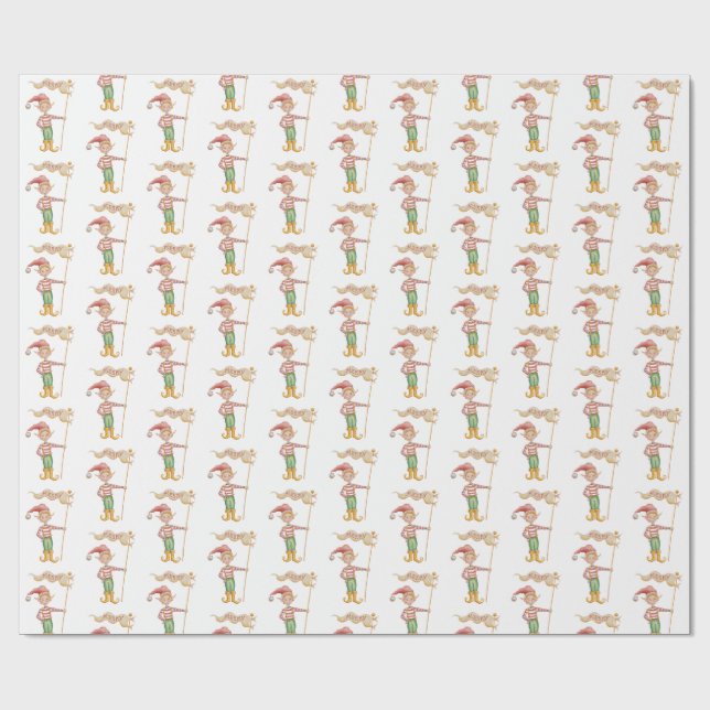 Papier Cadeau Merry Christmas Elf wrapping paper (Plat)
