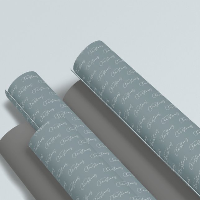 Papier Cadeau Merry Christmas Minimalist Script (Créateur téléchargé)