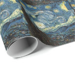 Papier Cadeau Merry Christmas Starry Night par Vincent van Gogh.<br><div class="desc">Merry Christmas Starry Night par Vincent van Gogh. Les plus célèbres beaux-arts,  impressionnisme,  peinture à l'huile de paysage. Favoris et aimé par beaucoup de gens. Une belle nuit étoilée bleue avec l'imagination jaune étoiles d'espoir et de joie.</div>