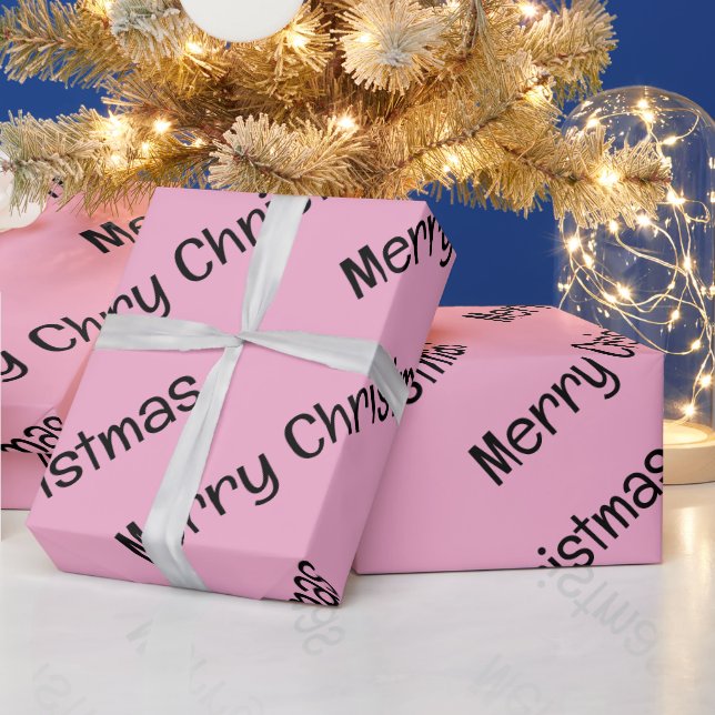 Papier Cadeau Merry Christmas Wrapping Baby Pink (Vacances)