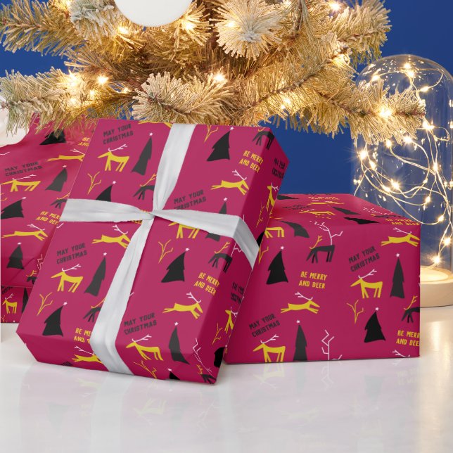 PAPIER CADEAU MERRY ET DEER NOËL (Vacances)
