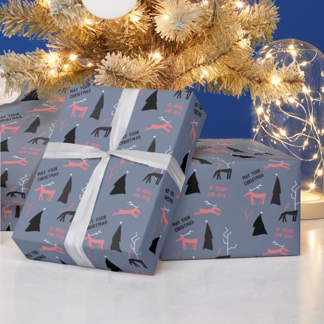 PAPIER CADEAU MERRY ET DEER NOËL (Vacances)