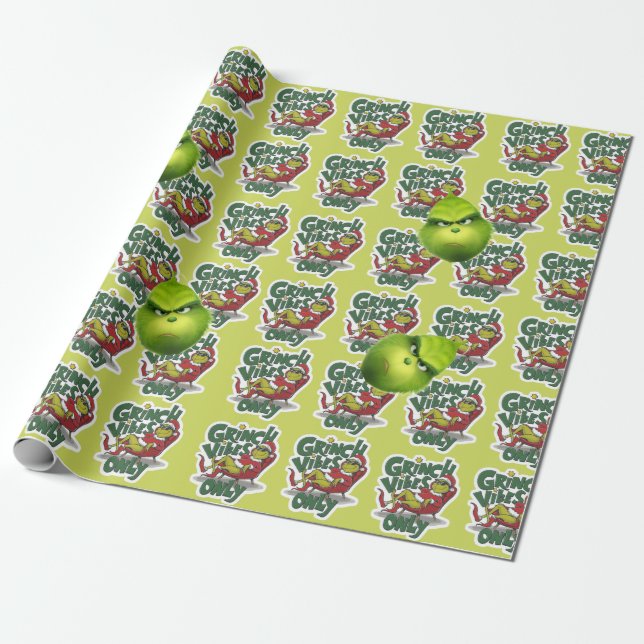 Papier Cadeau Merry Grinchmas Wrapping Paper | Funny Christmas  (Déroulé)