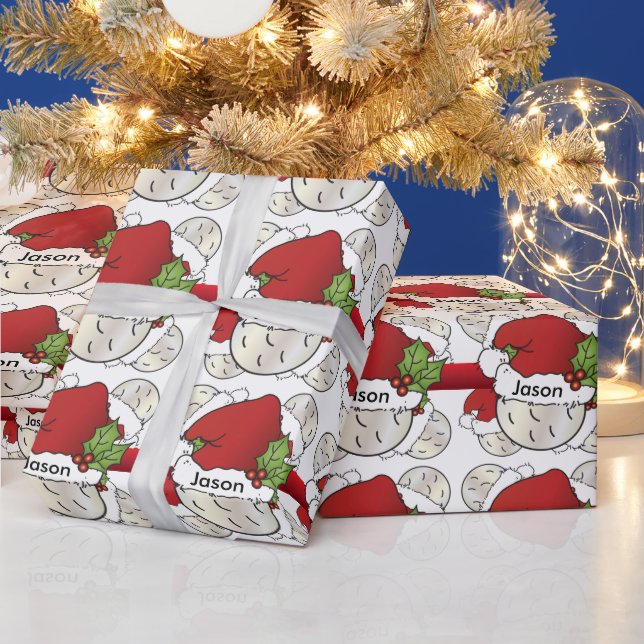 Papier Cadeau Merveilleux Christmas Golf Ball | Nom DO-IT-YOURSE (Vacances)