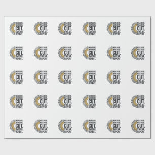 Papier Cadeau Mesure Mesure Couper Jurer Répéter Lame de Scie Ch