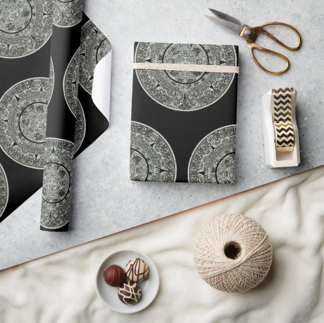 Papier Cadeau Mexicaine Aztec Sun Stone Maya Calendrier 1 (Artisanat)