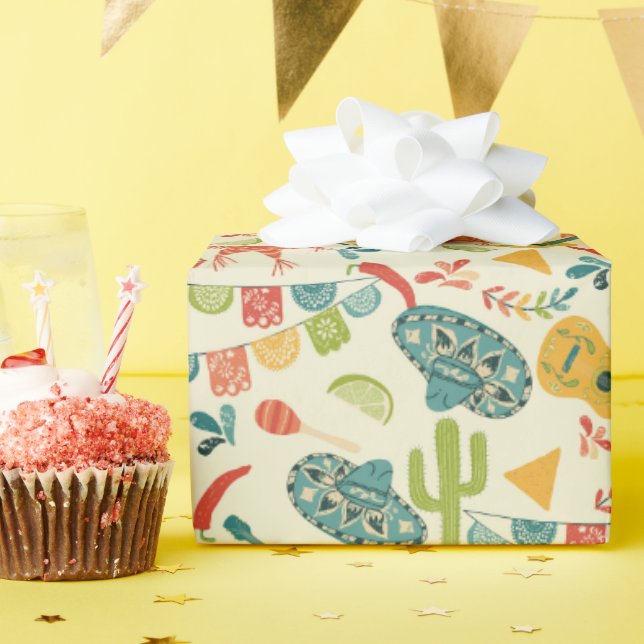Papier Cadeau mexicaine Fiesta jote Patterned (Fête d'anniversaire)