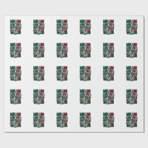 Papier Cadeau Mexico Football Squelette Attaquant Nations Premiu