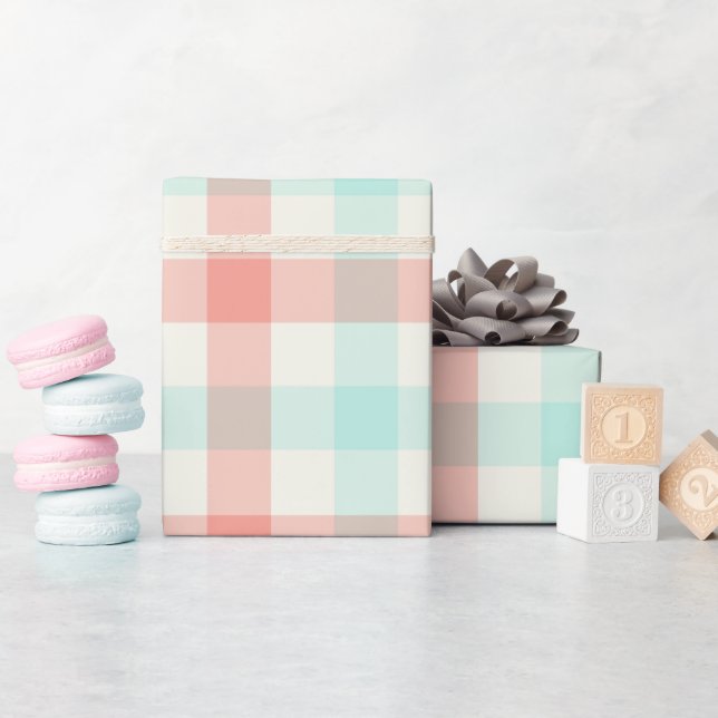 Papier Cadeau Miami Gingham - Wrapping Paper (Baby Shower)