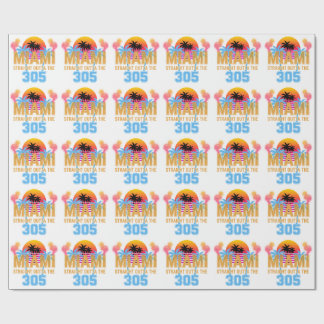Papier Cadeau Miami tout droit sorti du 305 Vintage Sunset Neon