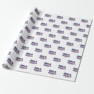 Papier Cadeau Michigan Stars and Stripes State