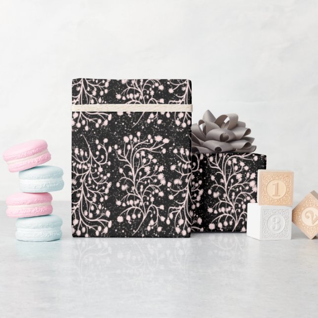 Papier Cadeau Midnight Garden Line Soft Pink (Baby Shower)
