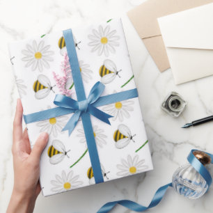 Papier Cadeau Miel Bumble Bee Gnome Motif
