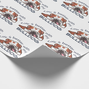 Papier Cadeau Mieux avec mon Bulldog