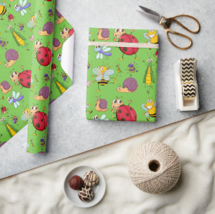 Papier Cadeau Mignon Coccinelles