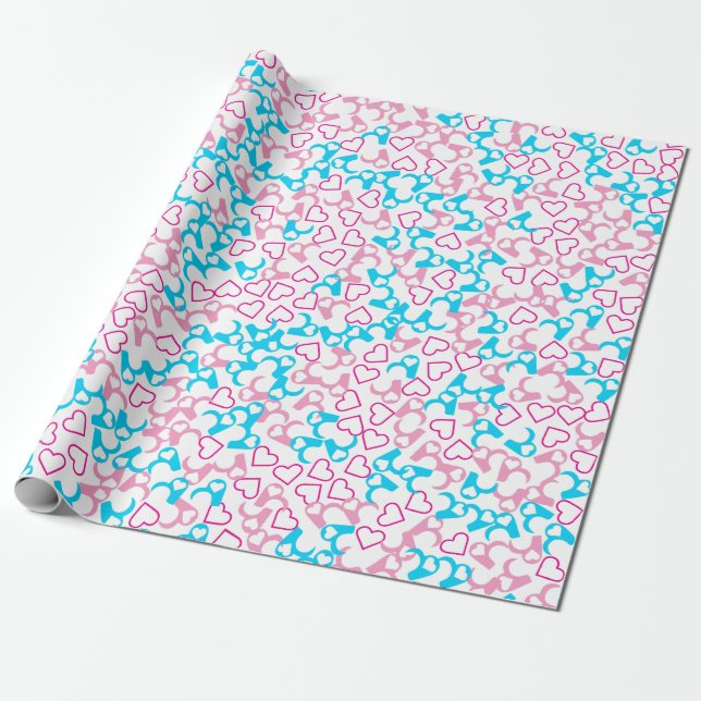 Papier Cadeau Mignon Drôle Amour Entendu Forme (Déroulé)