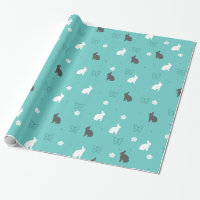 mignon fleur de lapin et motif de papillon
