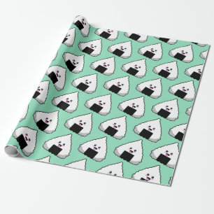 Papier Cadeau Mignon motif de nourriture japonaise Onigiri Sushi