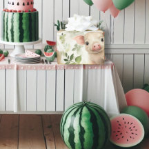 Mignon motif sans couture à l'aquarelle de cochonn