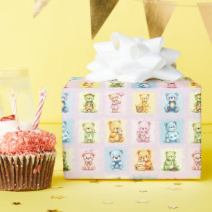 Papier Cadeau Mignon ours en peluche multiple Collage et jouets 