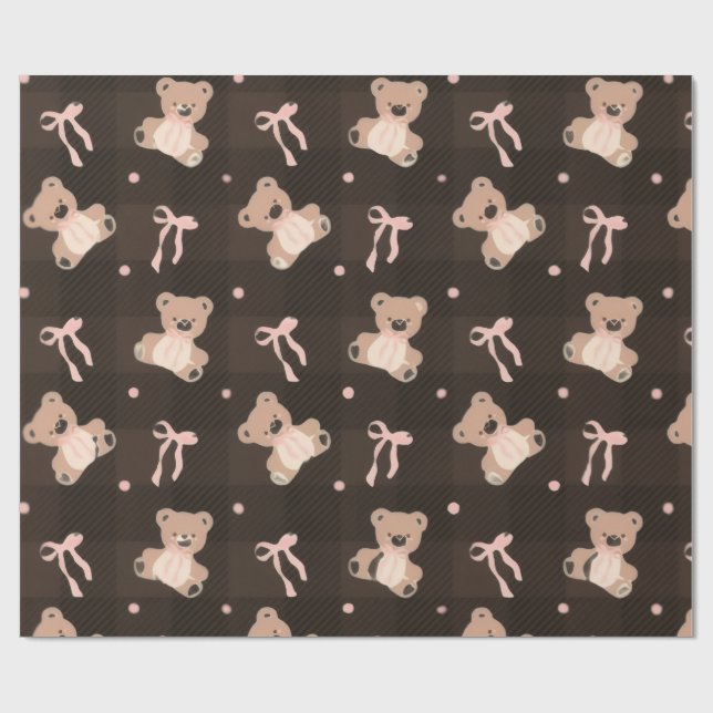 Papier Cadeau Mignon rétro  (Plat)