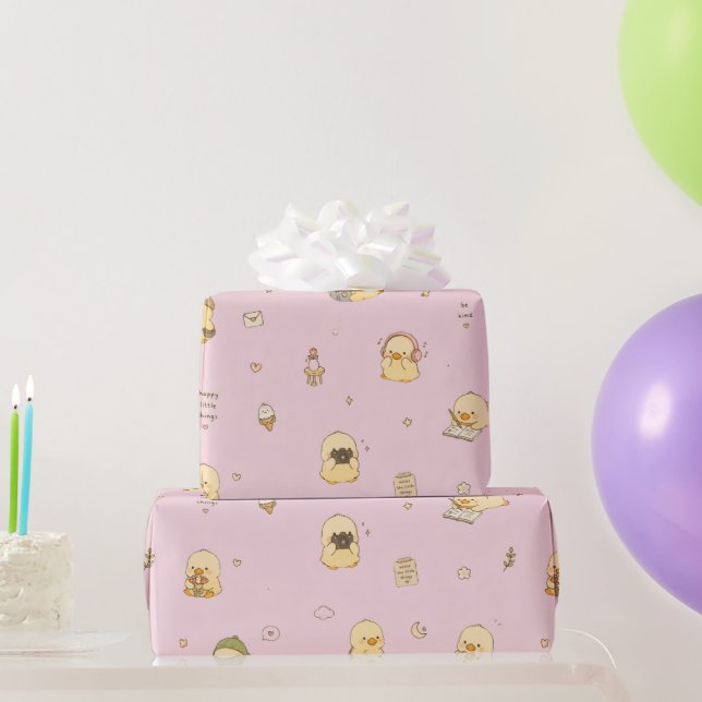 Papier Cadeau Mignon rétro  (Cadeaux de fête)