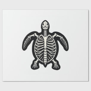 Papier Cadeau Mignon squelette de tortue Halloween Tortue Fossil